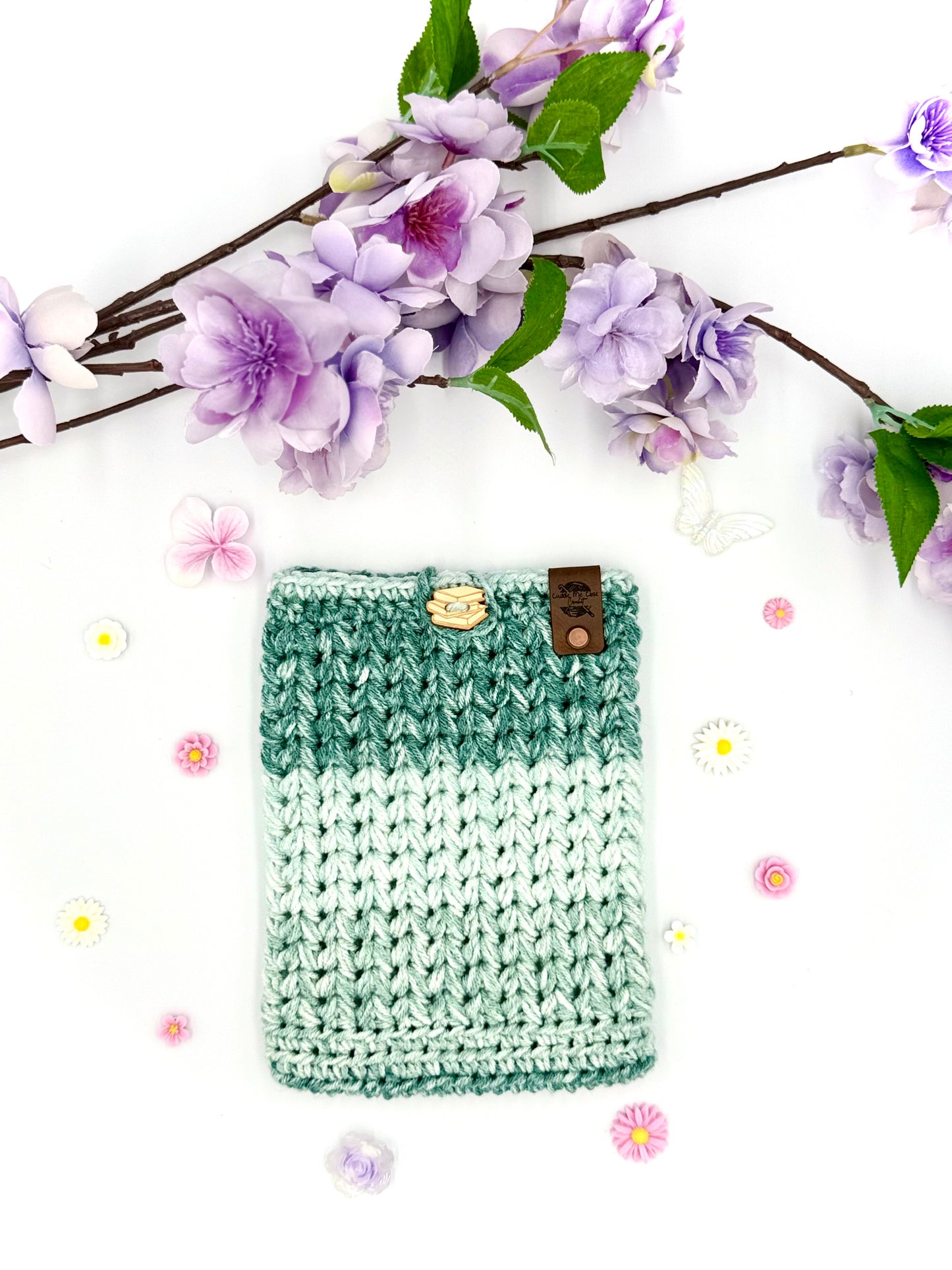 Teal Stripe Small Book Sleeve