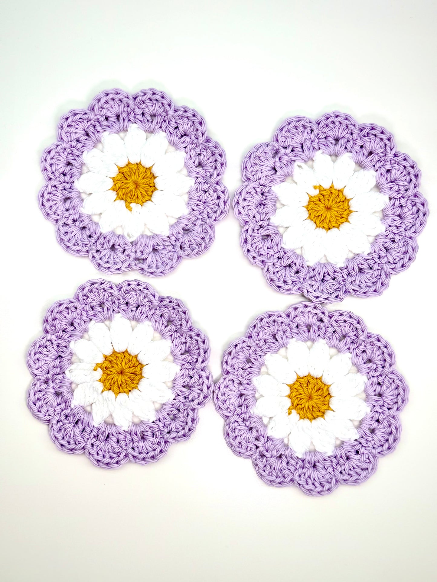 Orchid Daisy Coaster Set