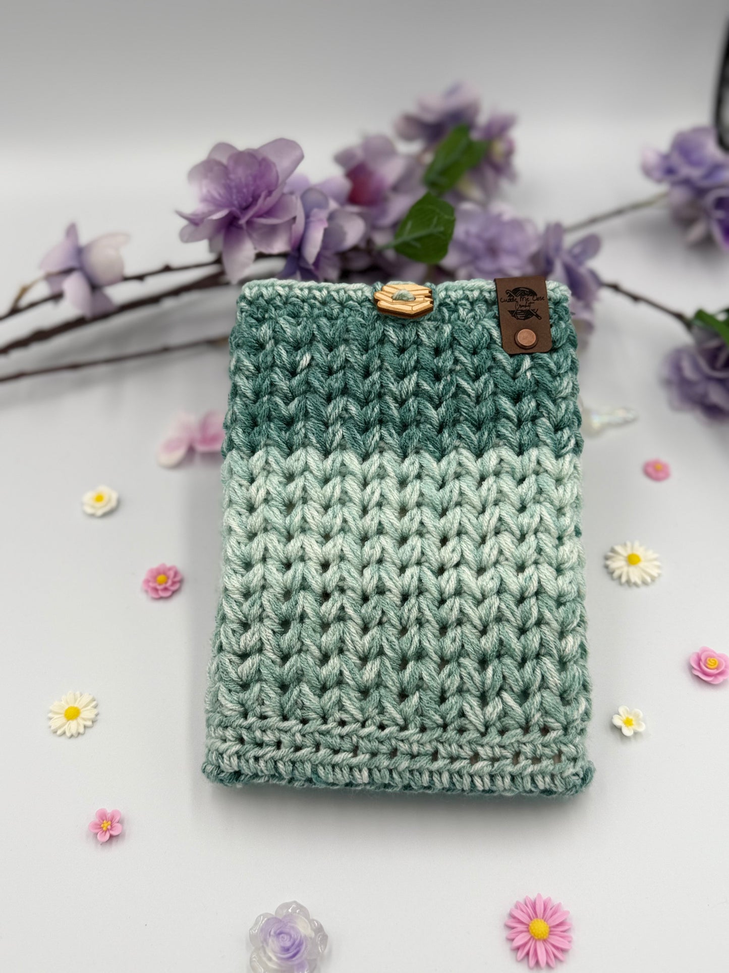 Teal Stripe Small Book Sleeve