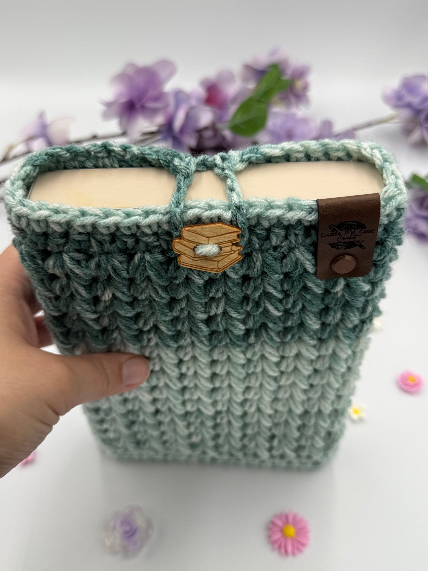 Teal Stripe Small Book Sleeve