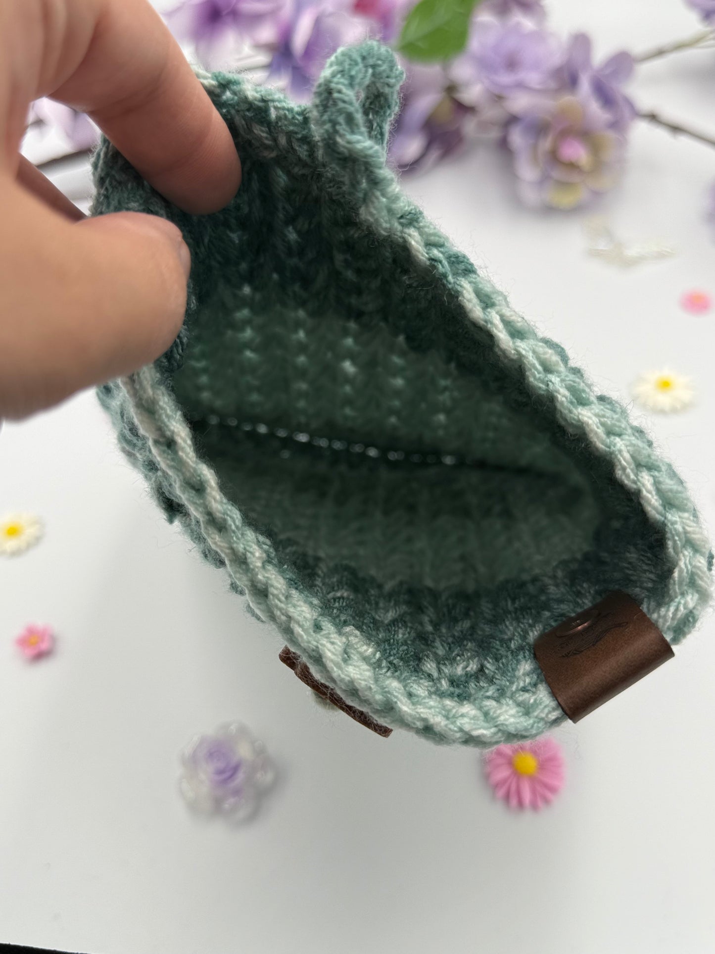 Teal Stripe Small Book Sleeve