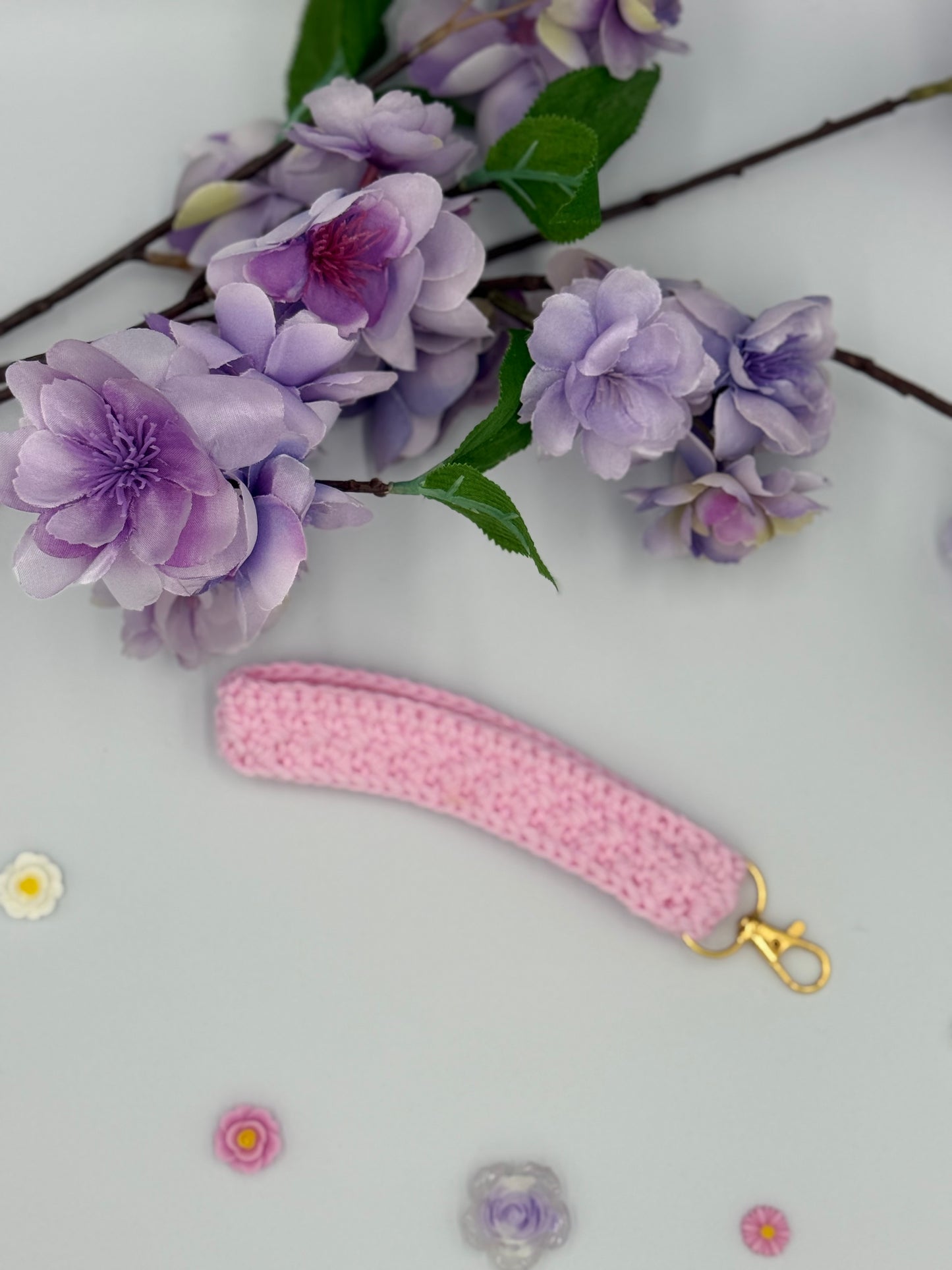 Pink Keychain Wristlet