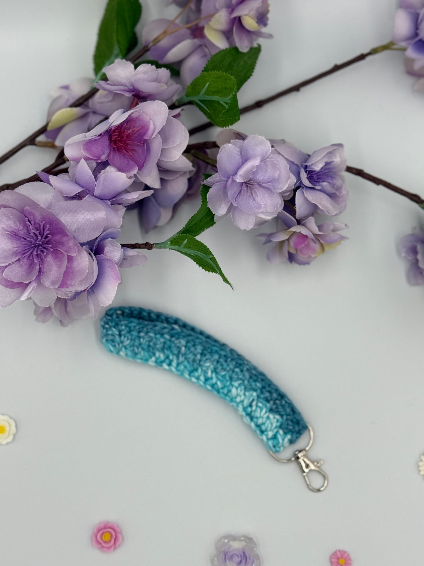 Teal Keychain Wristlet