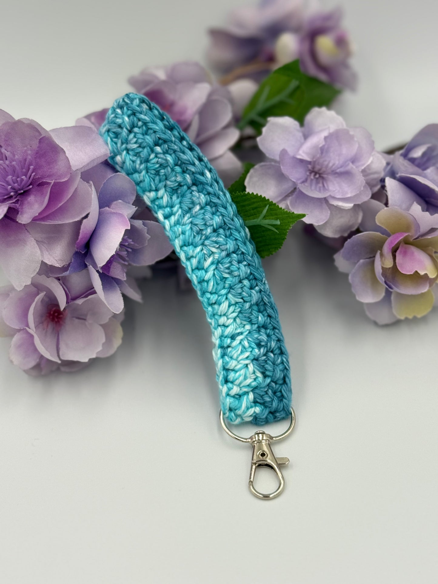 Teal Keychain Wristlet