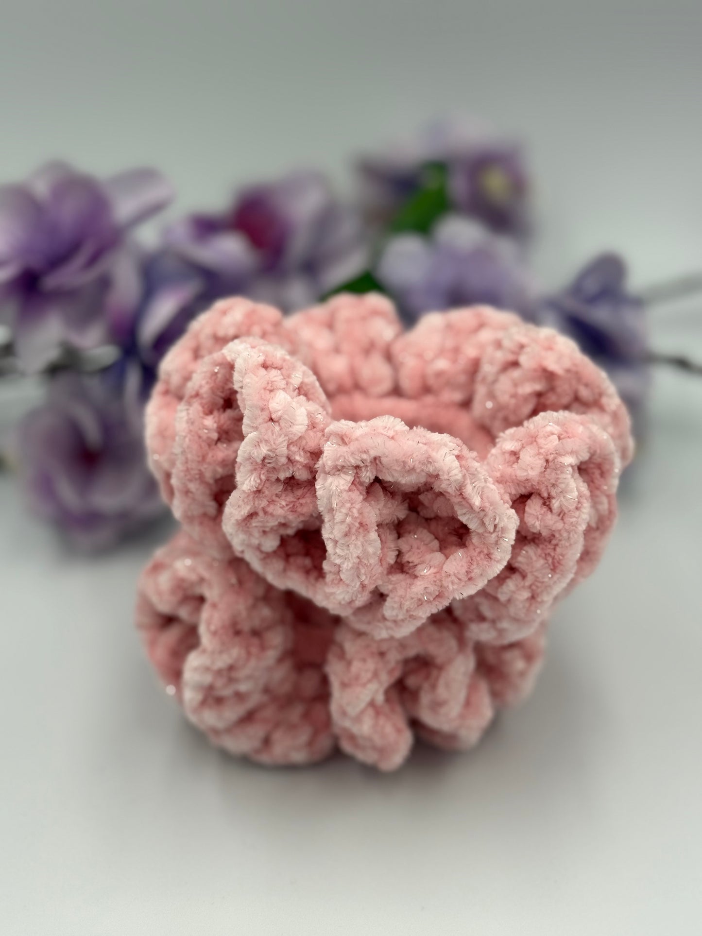 Soft Glow Sparkle Scrunchie