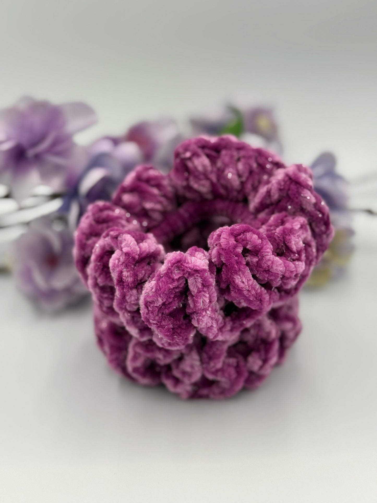 Electric Violet Sparkle Scrunchie
