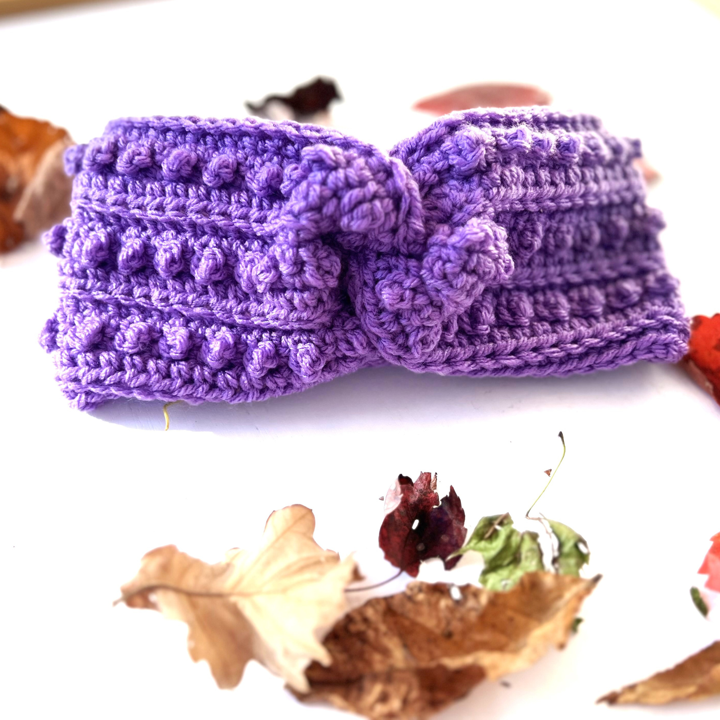 Amethyst Adult Picot Ear Warmer