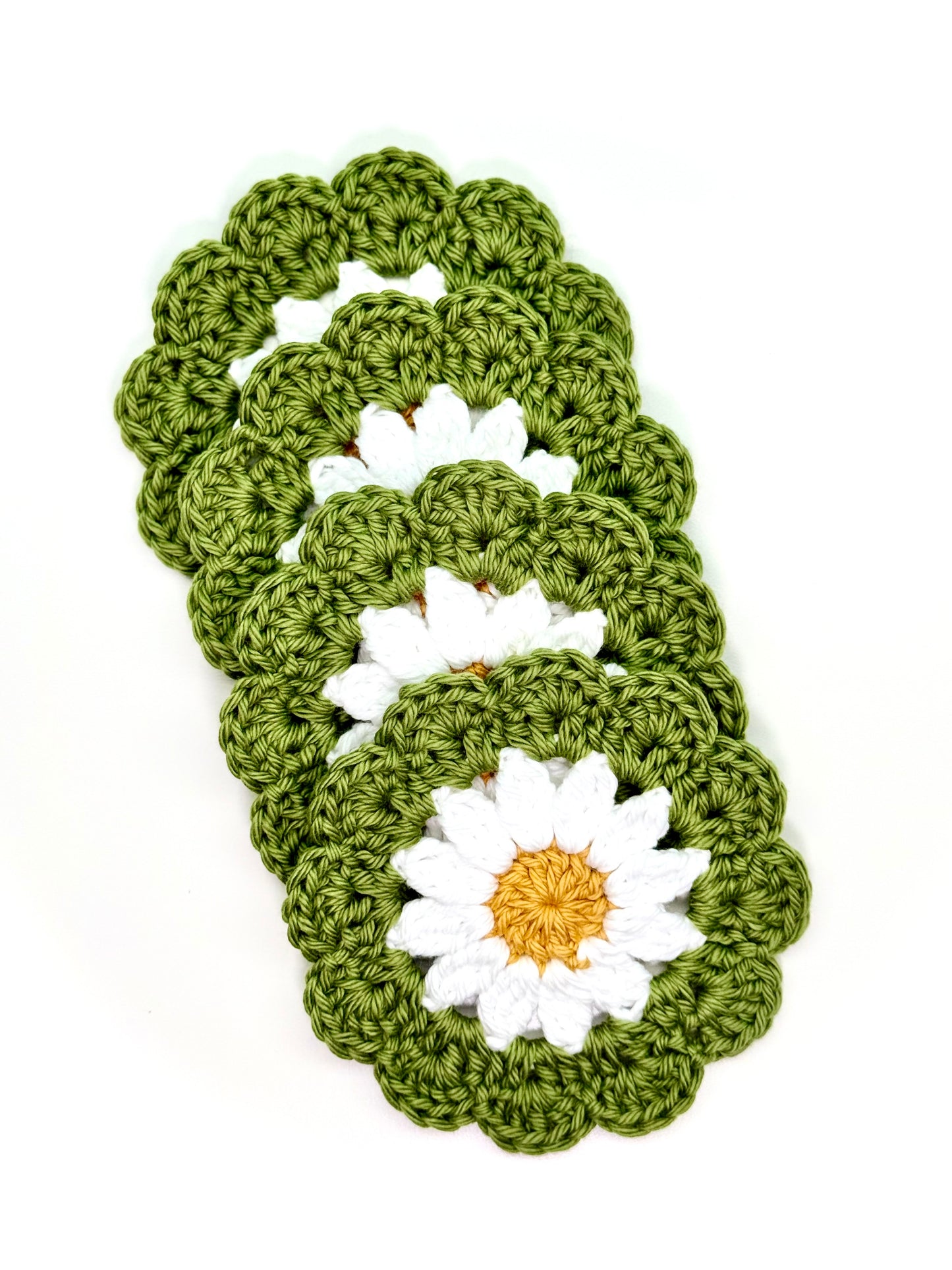 Sage Daisy Coaster Set