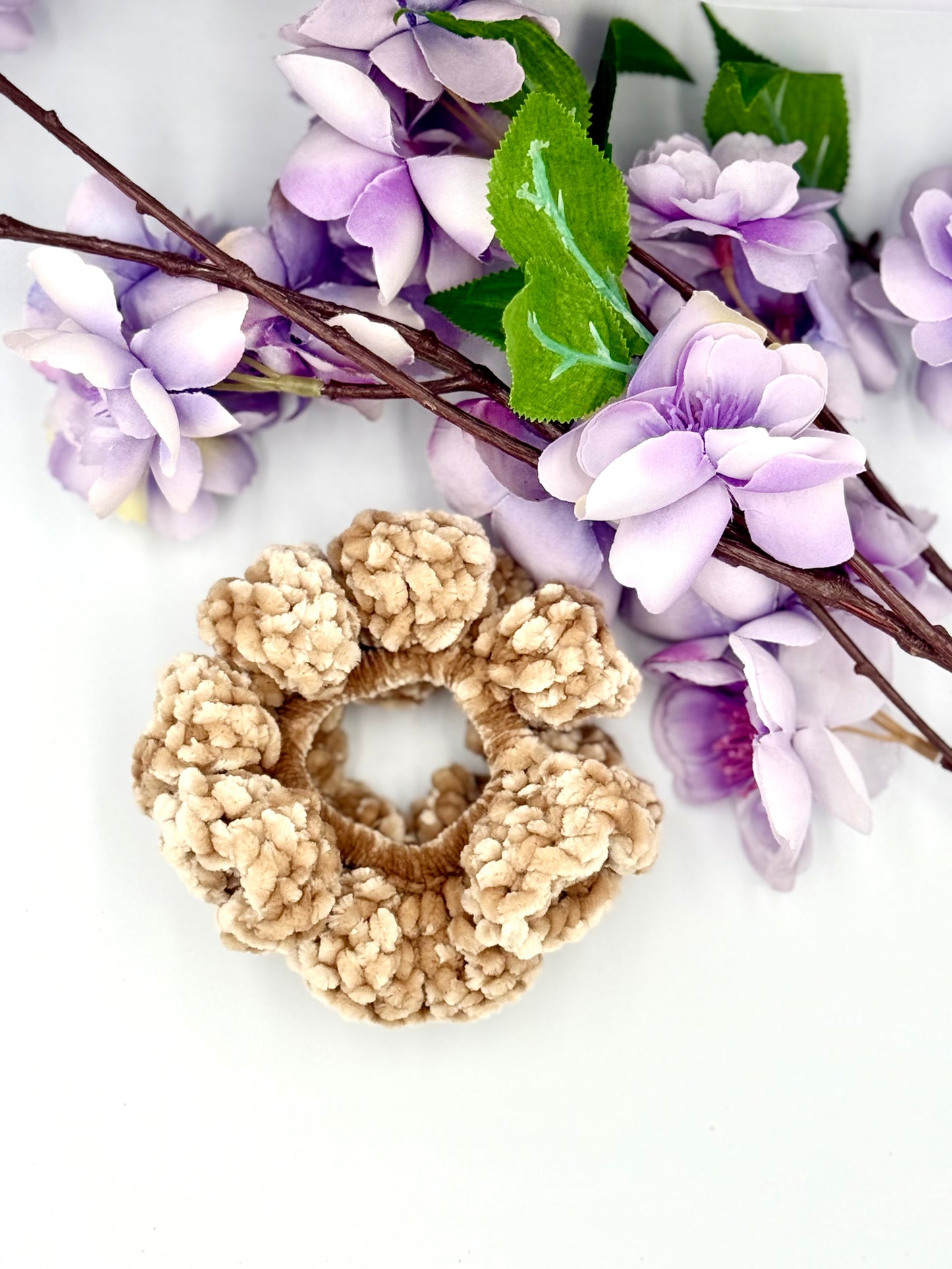 Frothy Fawn Scrunchie