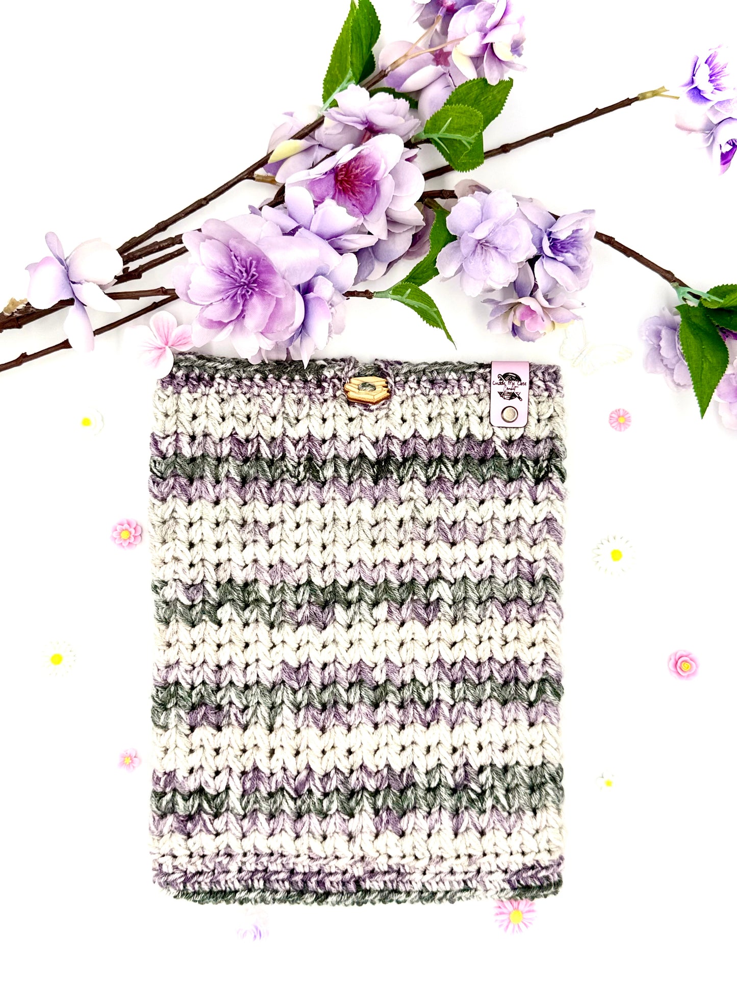 Purple & Grey XL Book Sleeve