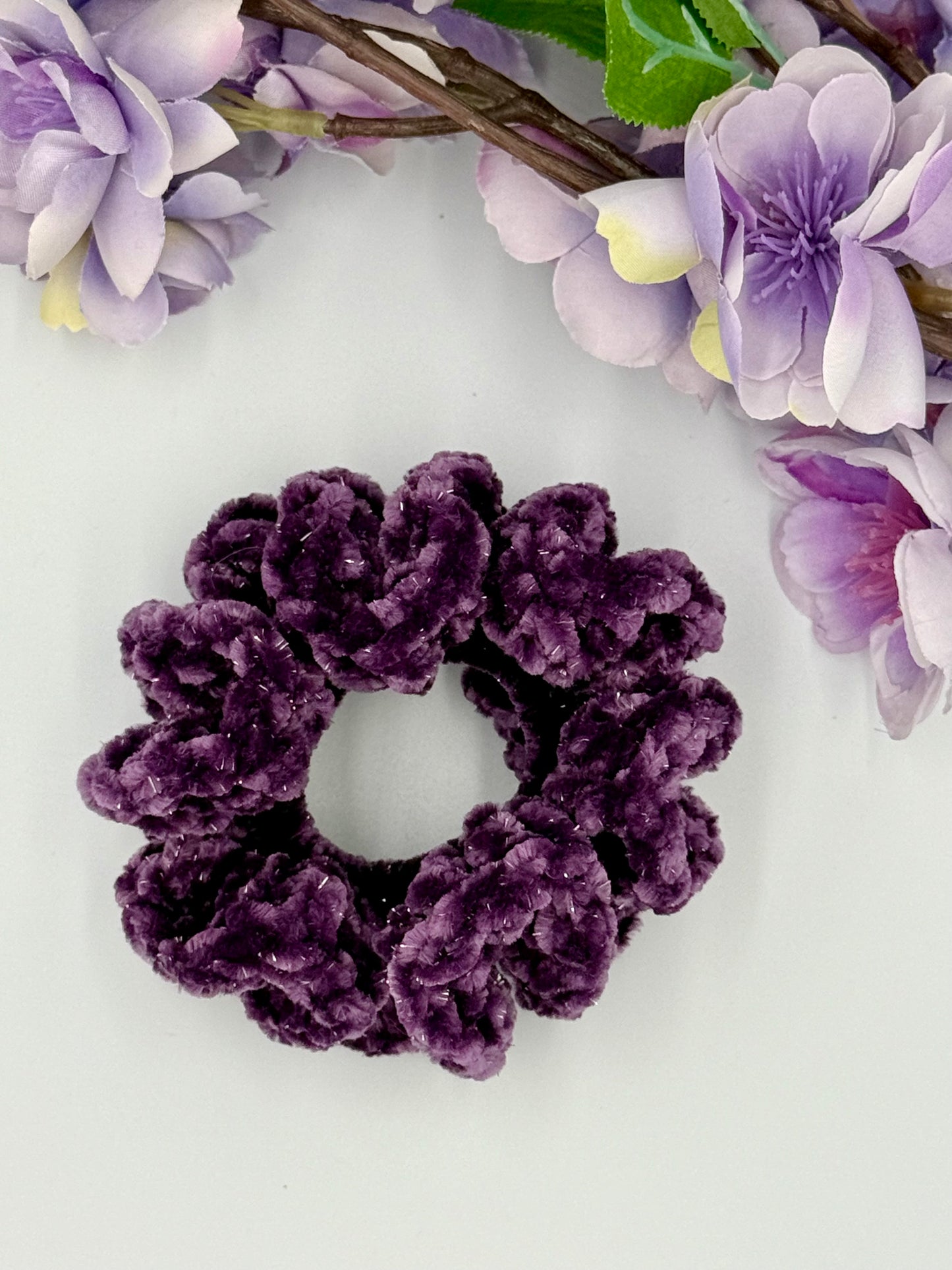 Plum Sparkle Scrunchie