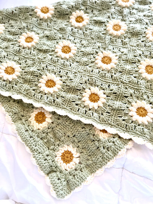 Daisy Granny Square Blanket
