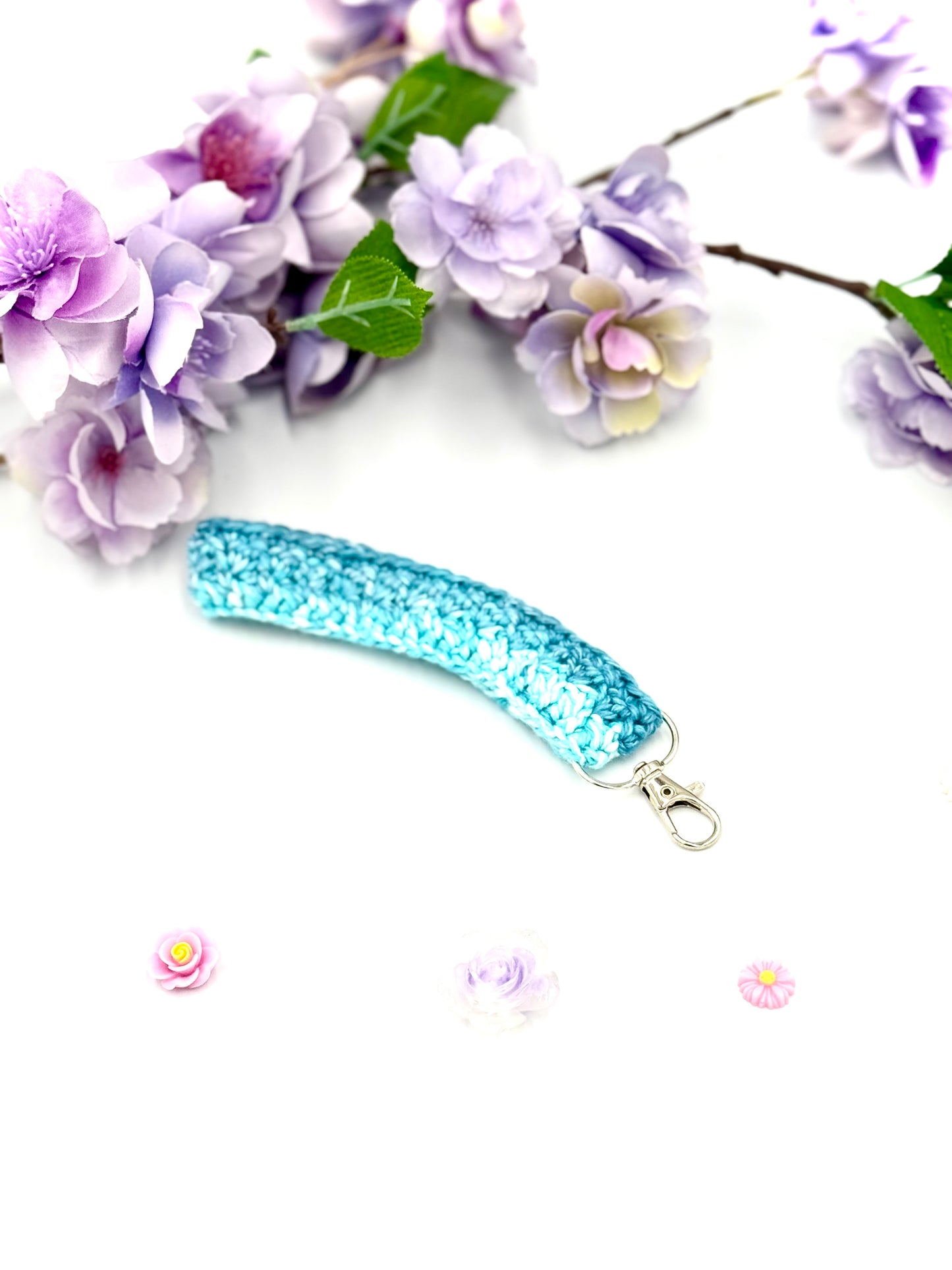 Teal Keychain Wristlet