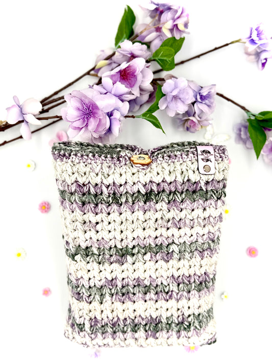 Purple & Grey Large Book Sleeve