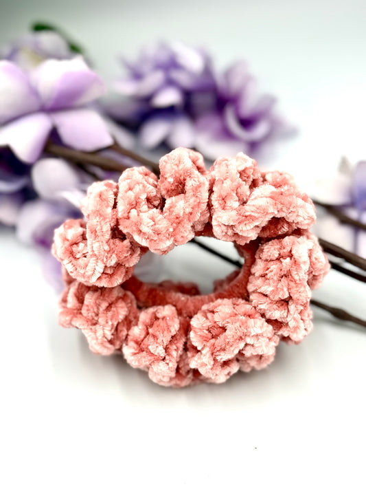 Dusty Blush Sparkle Scrunchie
