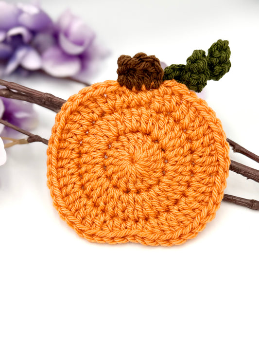 Desert Glaze Pumpkin Coaster with Vine