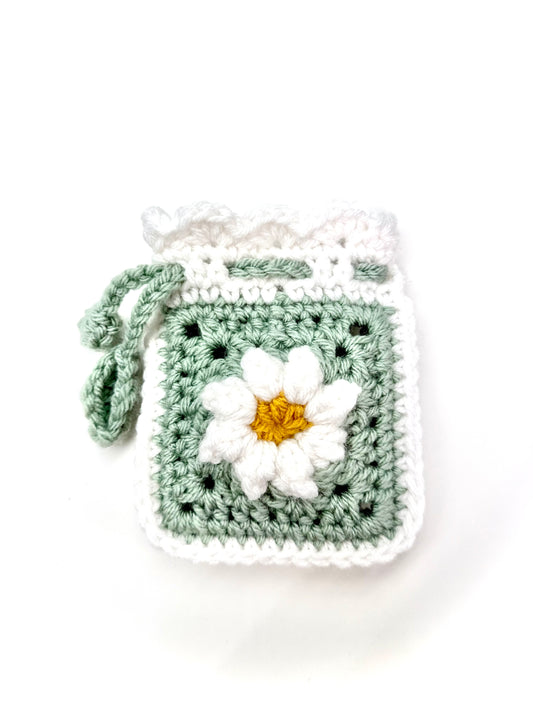 Spa Daisy Drawstring Pouch