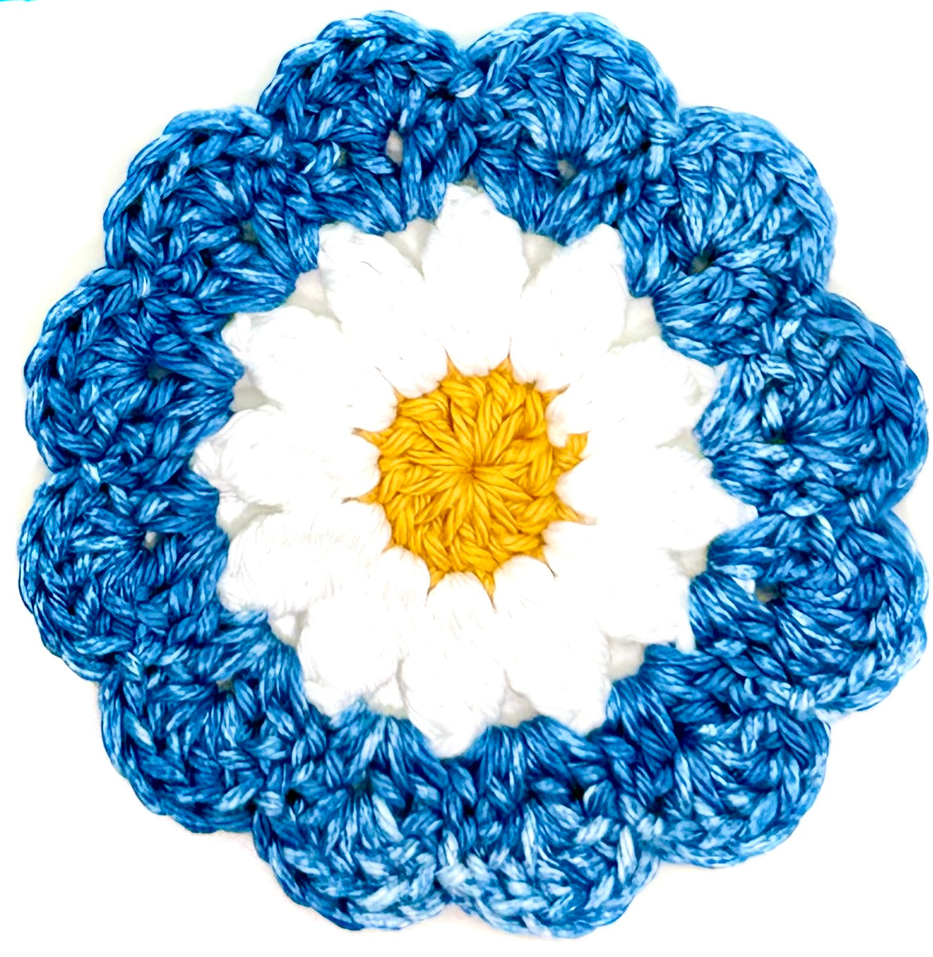 Denim Blue Daisy Coaster