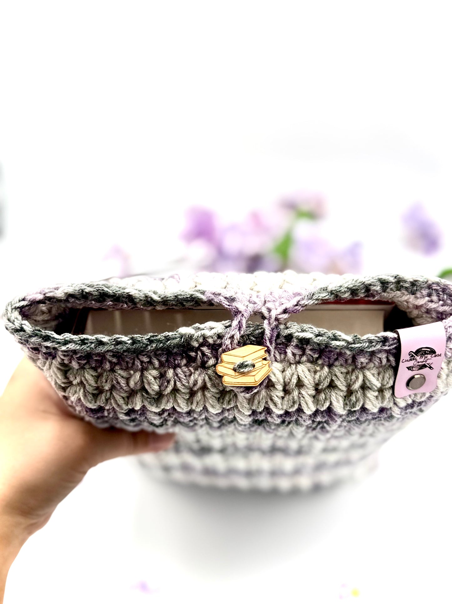 Purple & Grey XL Book Sleeve