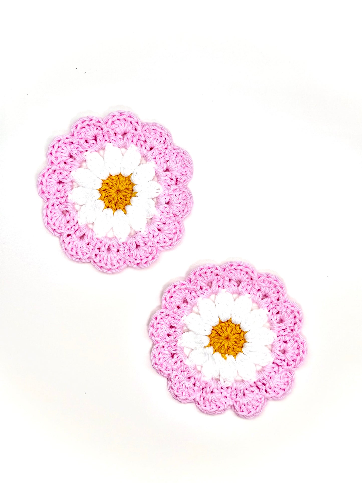 Pink Daisy Coaster Set