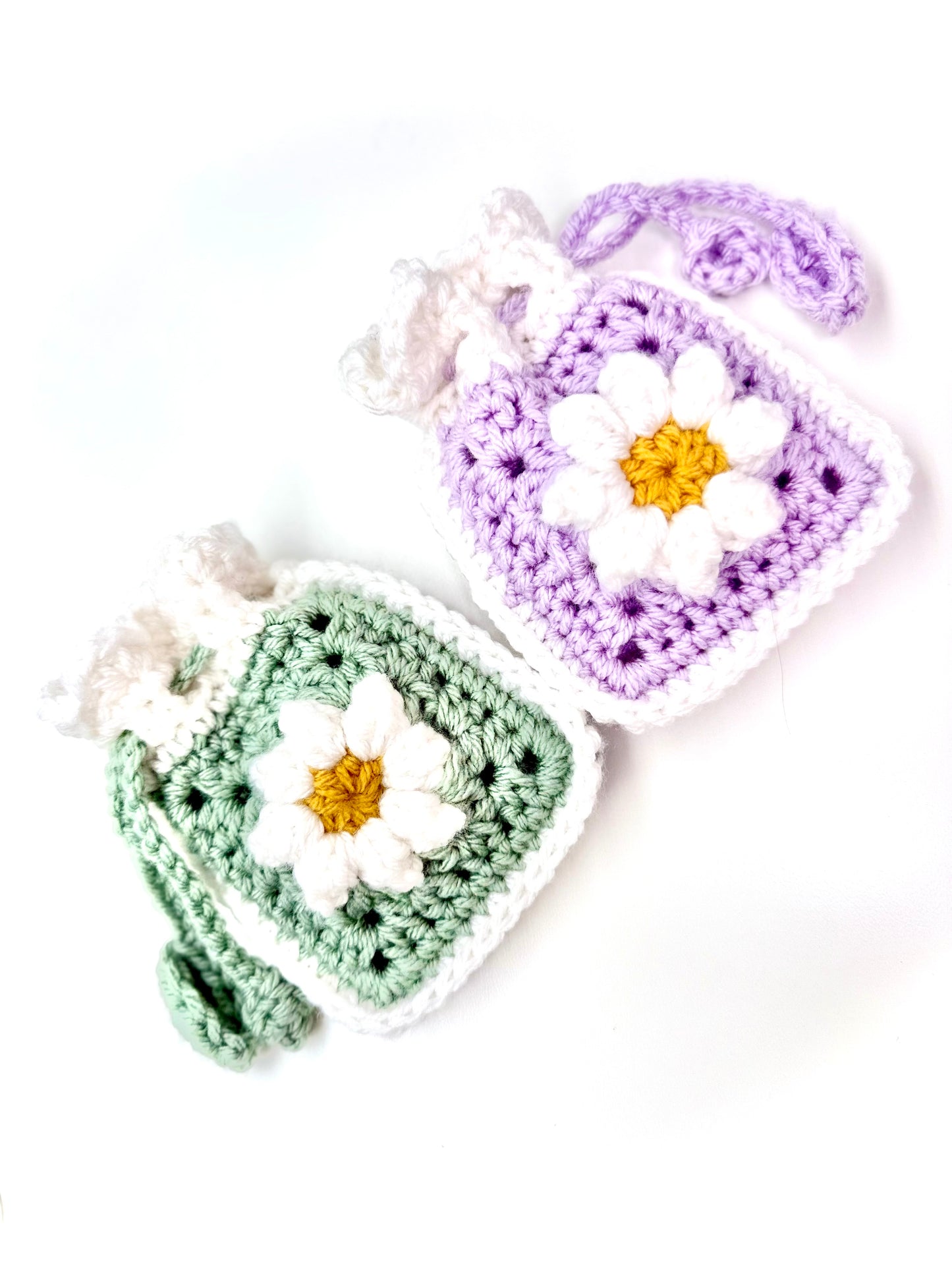 Orchid Daisy Drawstring Pouch