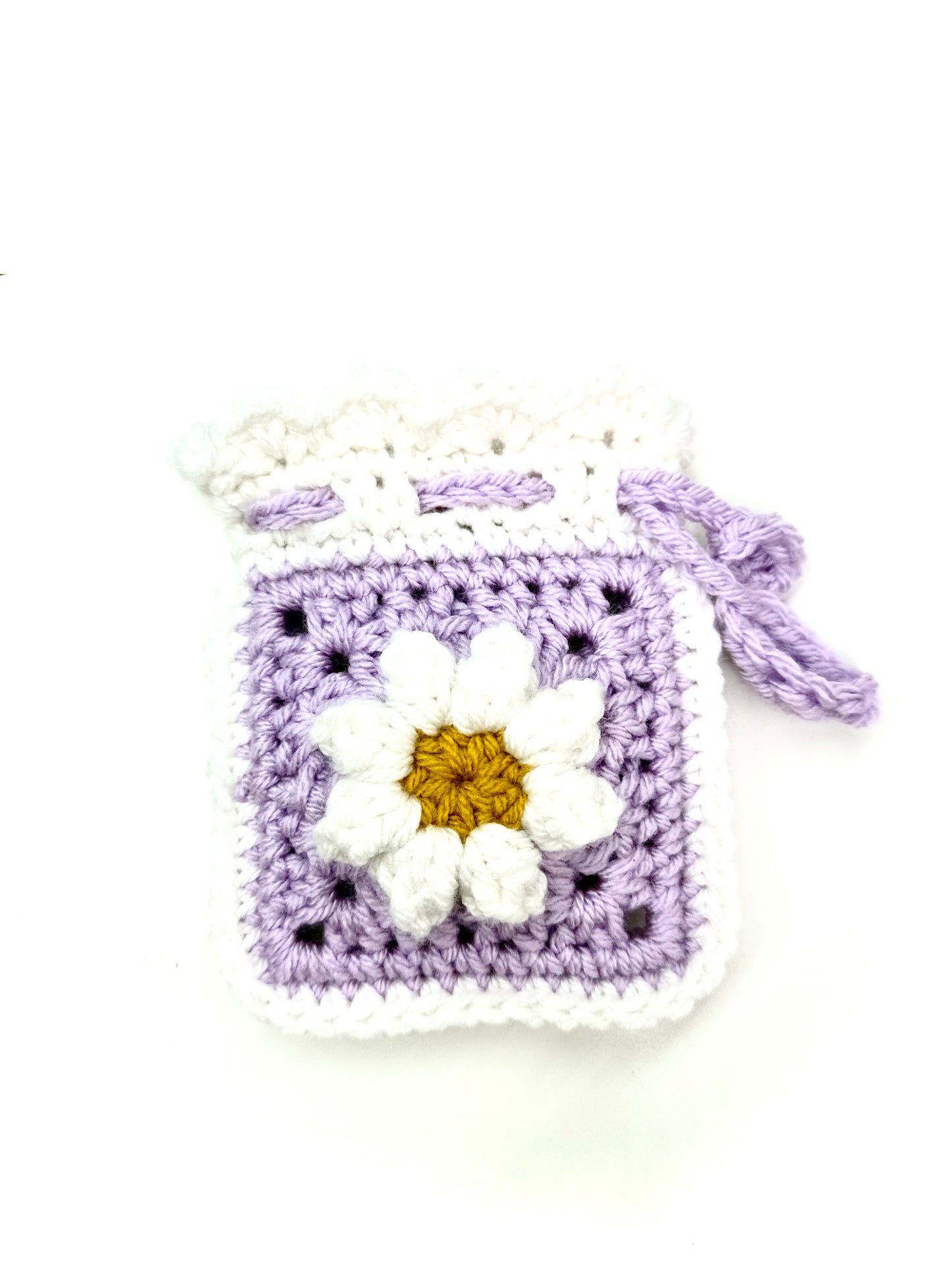 Orchid Daisy Drawstring Pouch