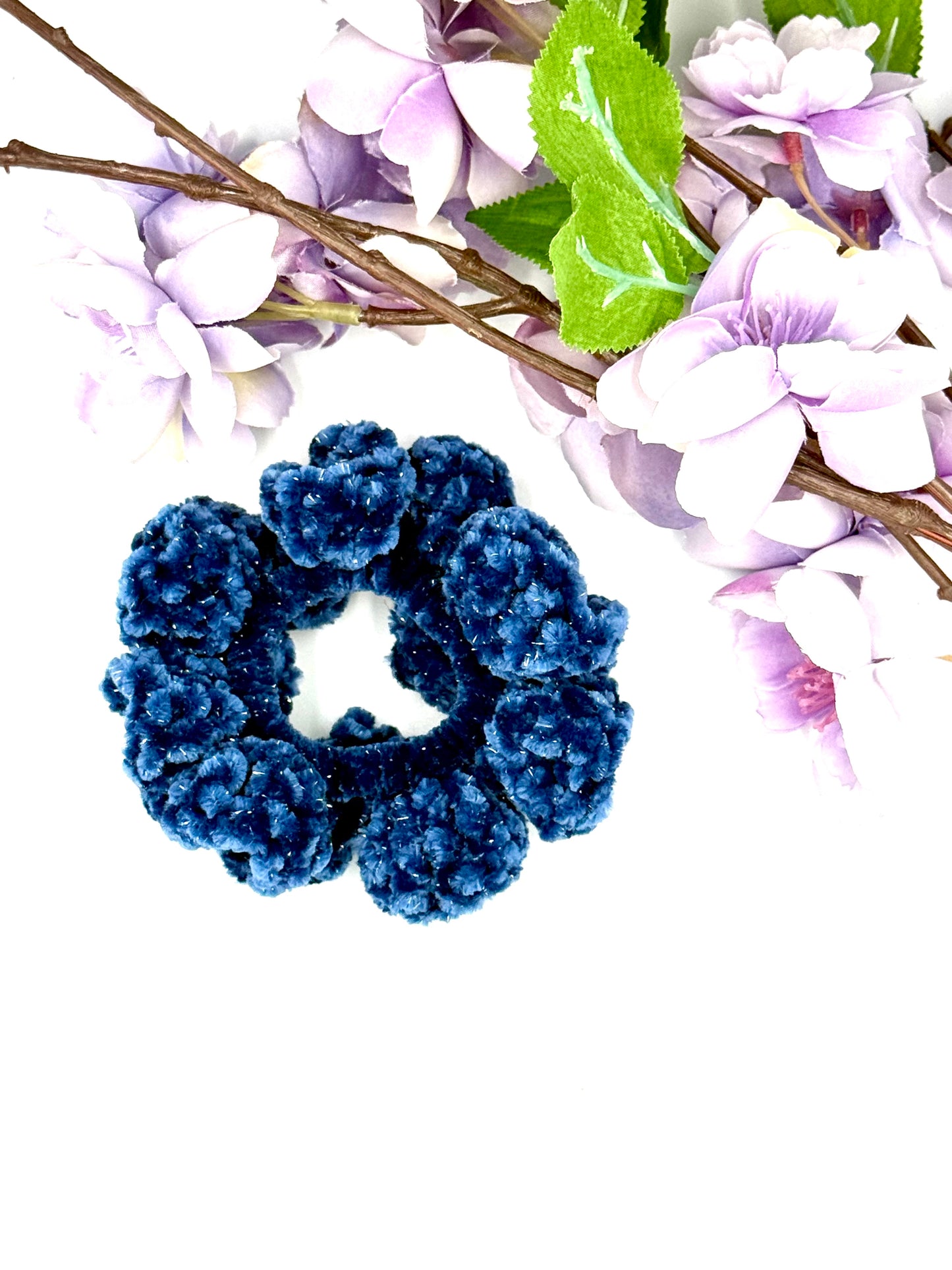 Regal Blue Sparkle Scrunchie