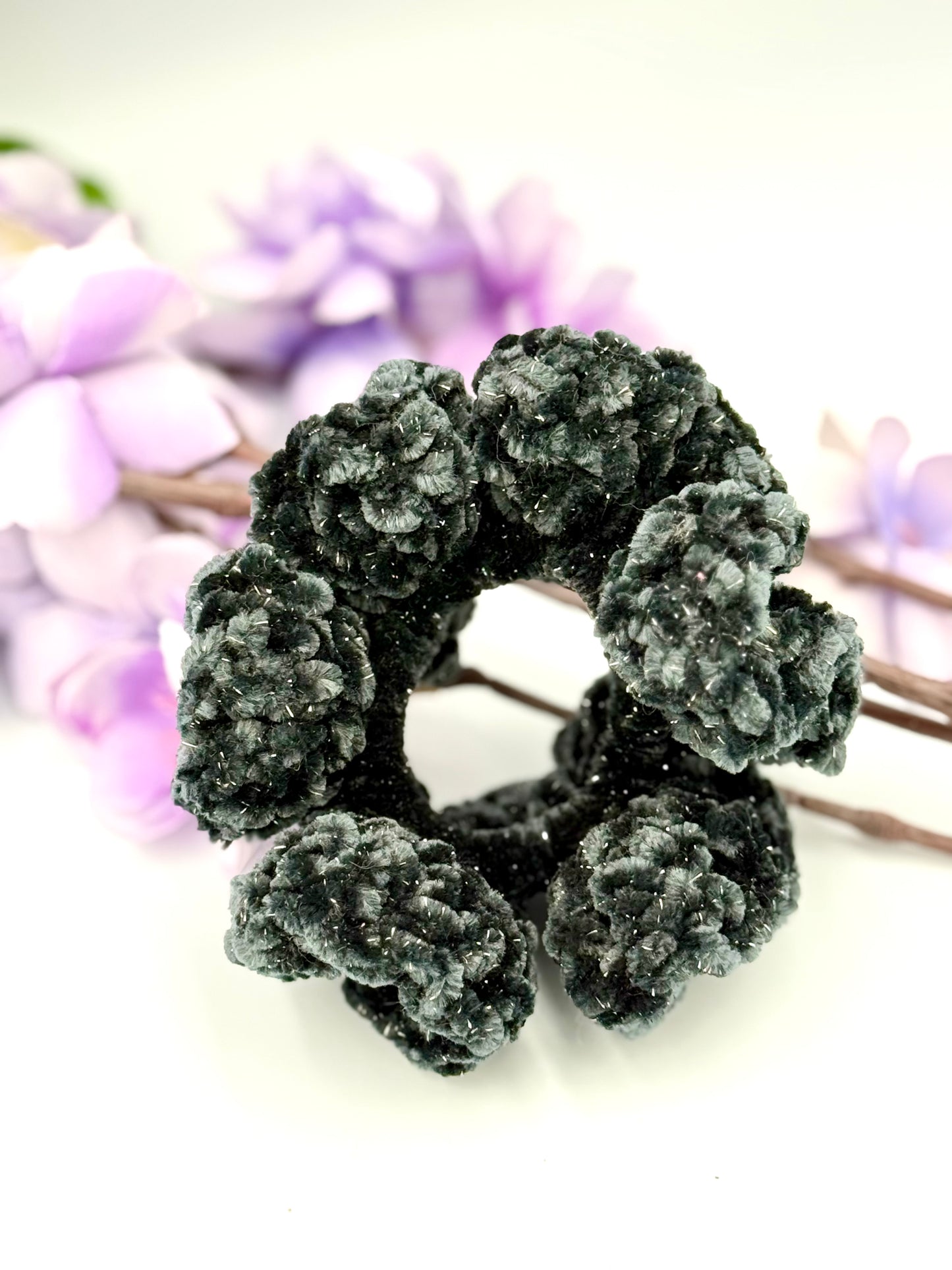 Licorice Sparkle Scrunchie