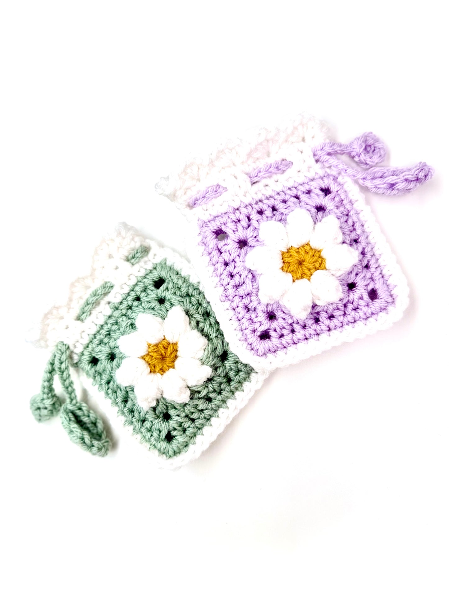 Orchid Daisy Drawstring Pouch