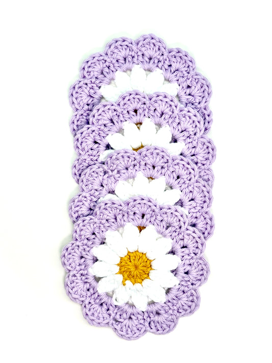 Orchid Daisy Coaster Set