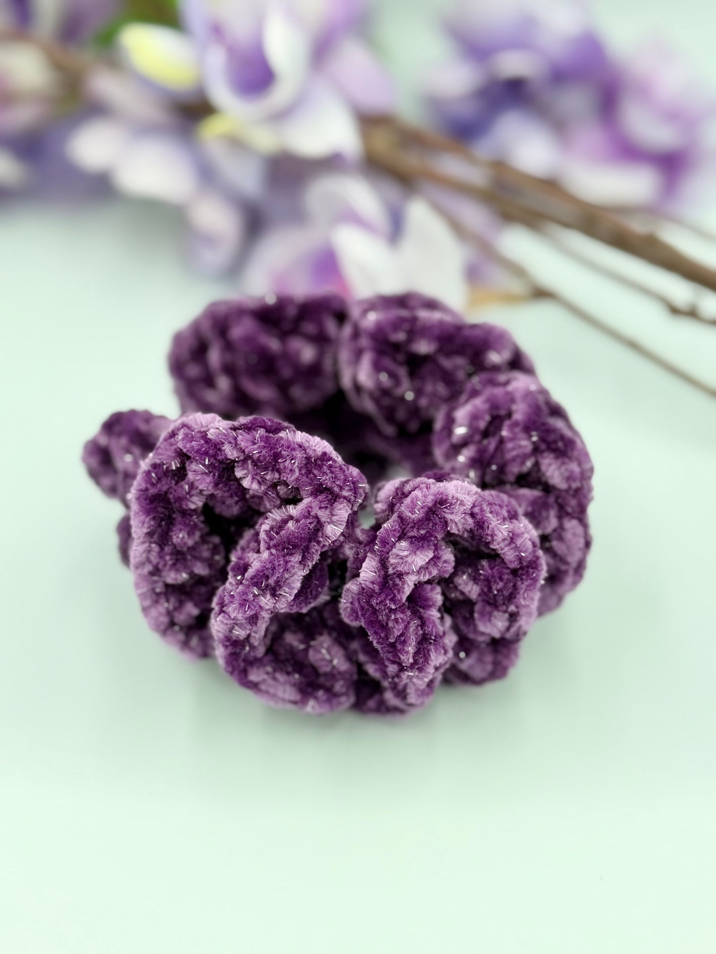 Plum Sparkle Scrunchie