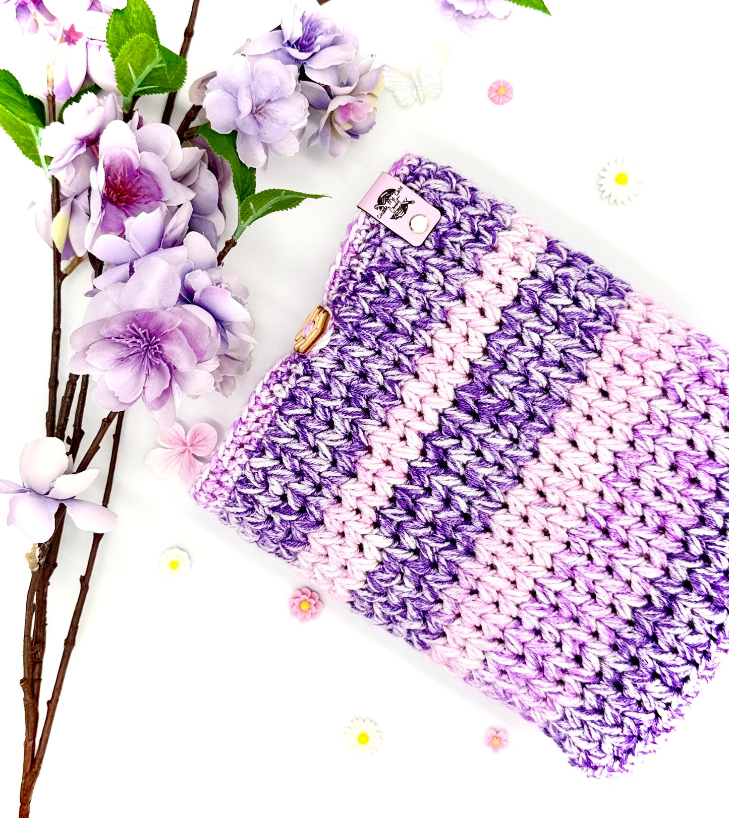 Violet Stripe Large Booksleeve