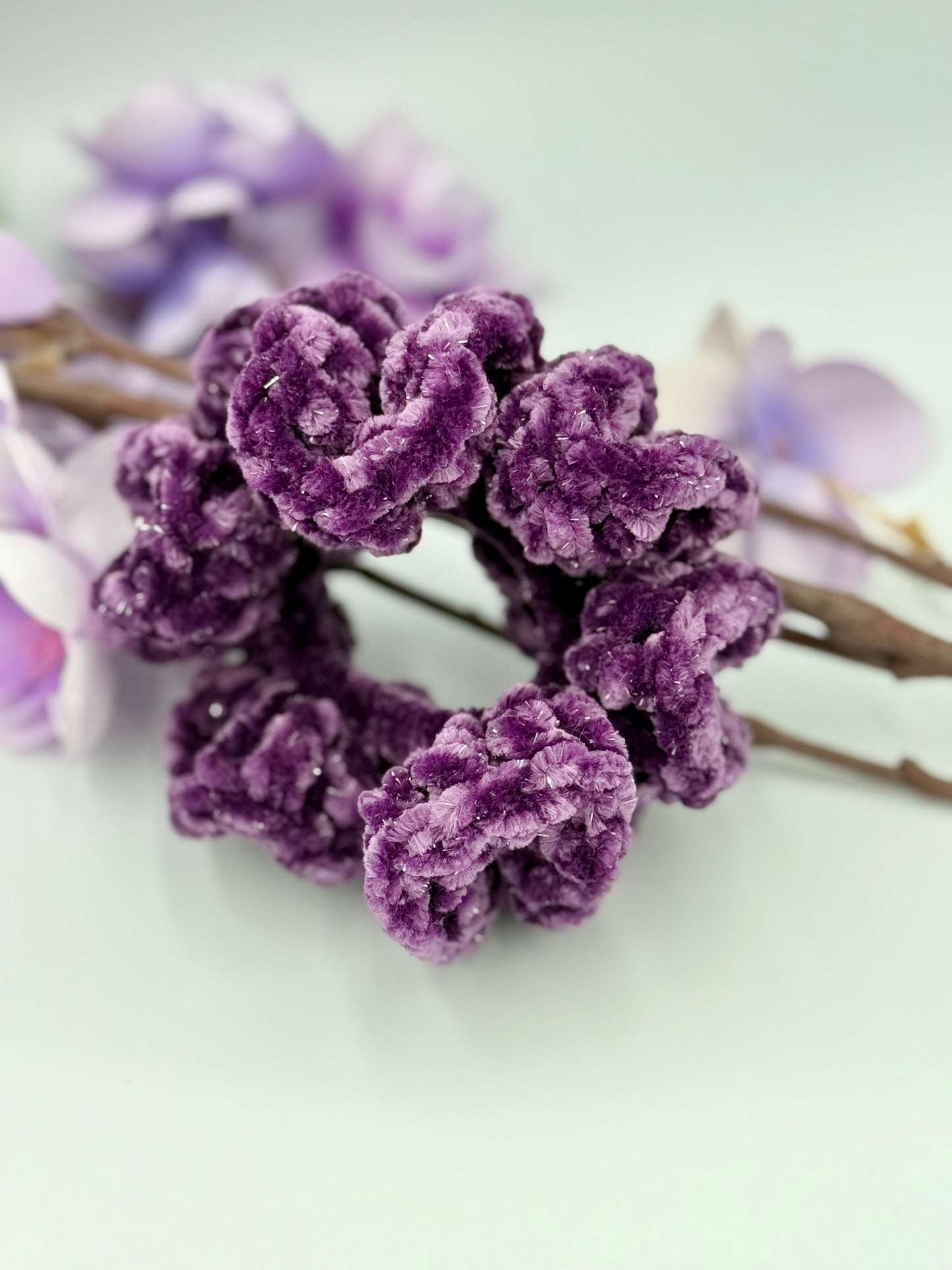 Plum Sparkle Scrunchie