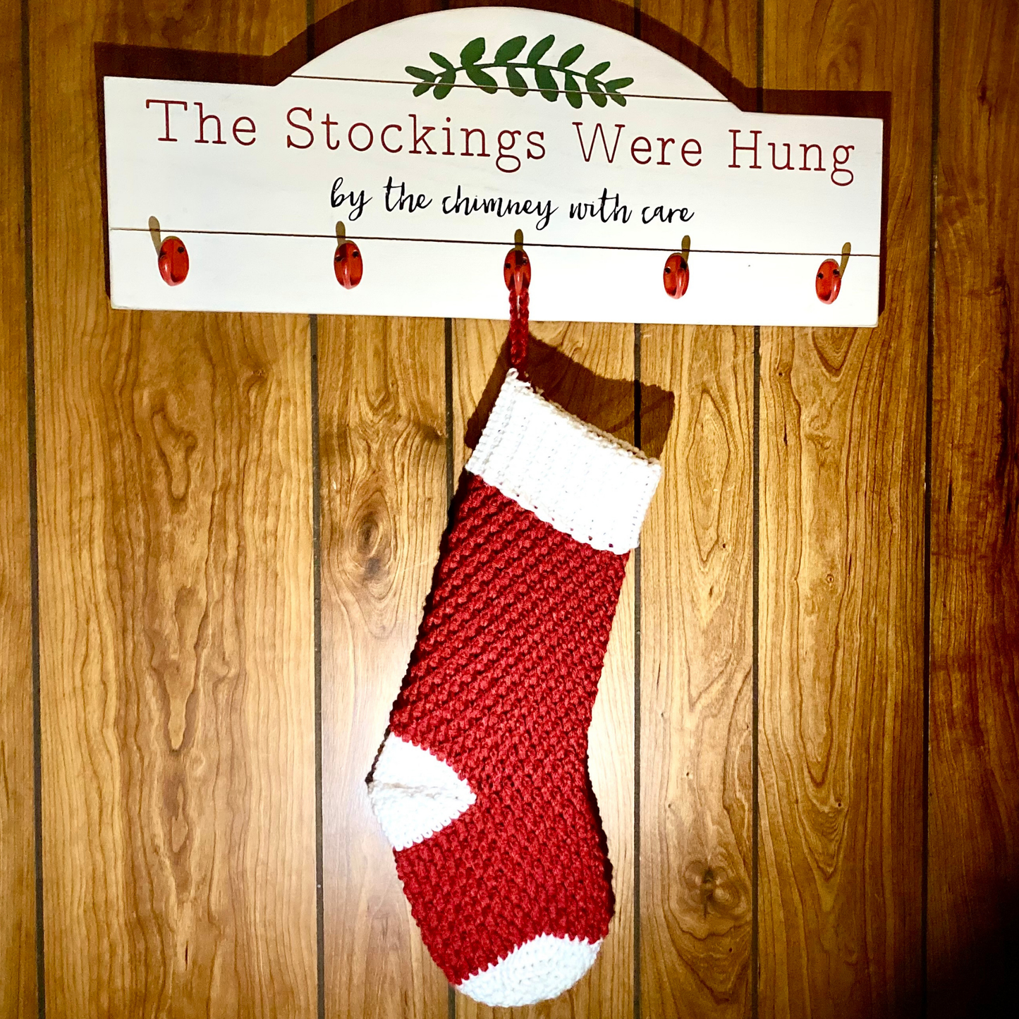 Cranberry Large Christmas Stocking
