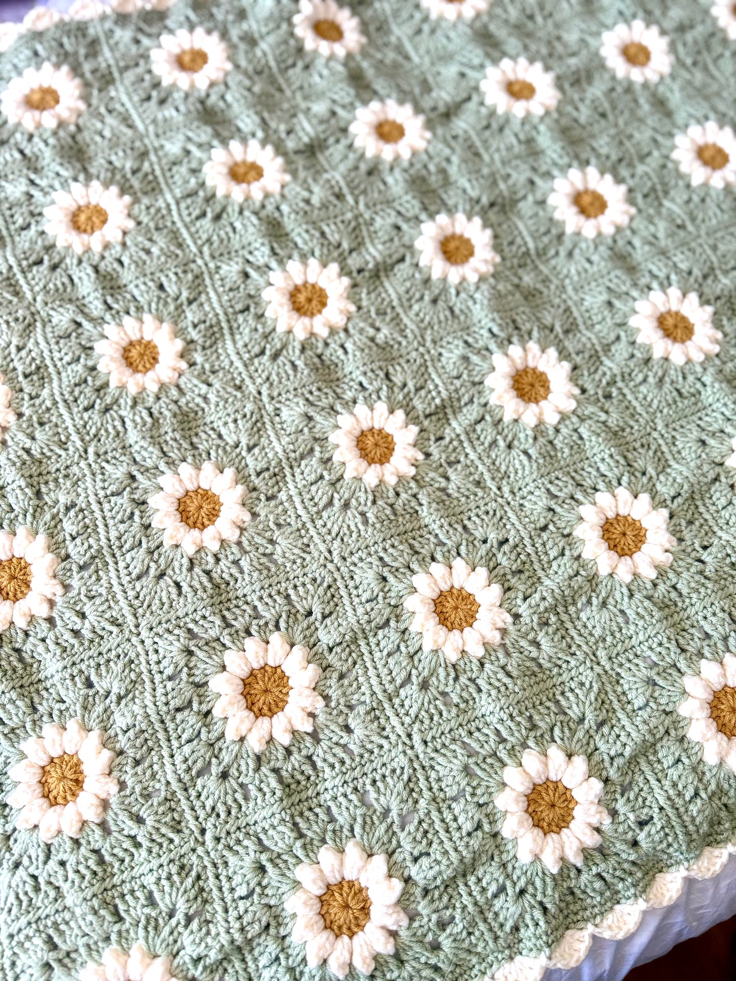 Daisy Granny Square Blanket