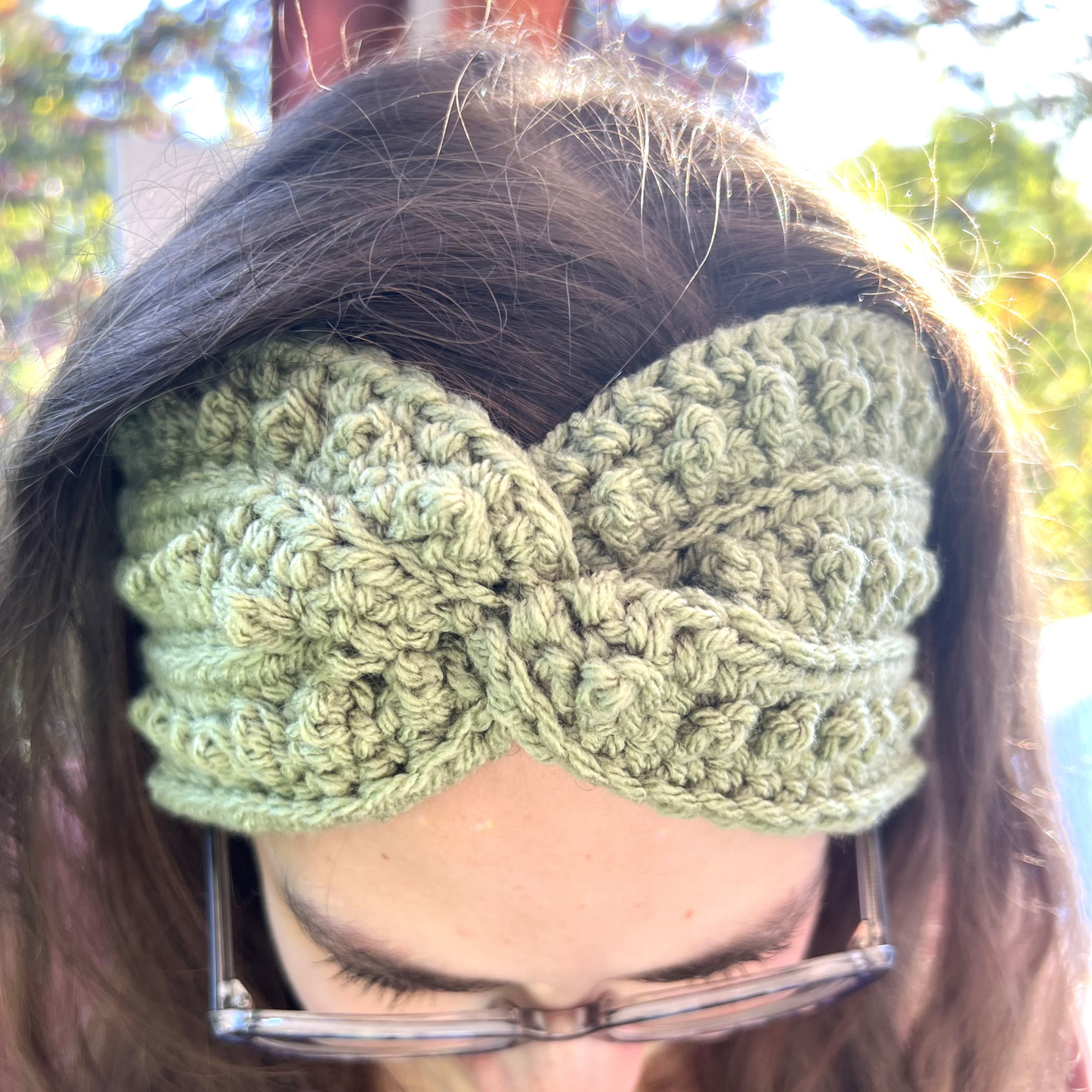 Light Sage Adult Picot Ear Warmer
