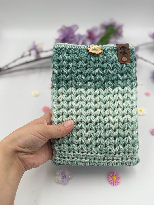 Teal Stripe Small Book Sleeve