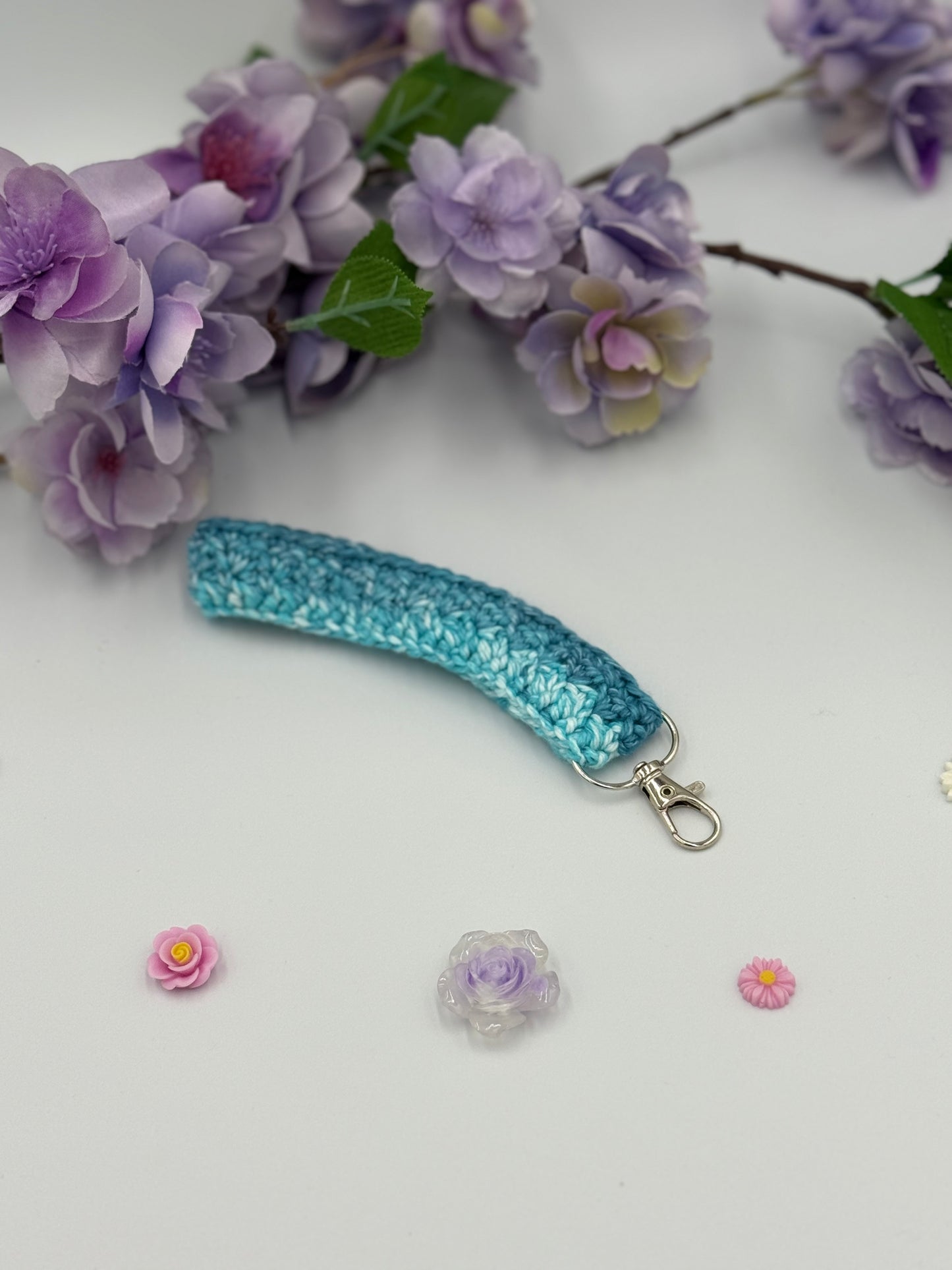Teal Keychain Wristlet