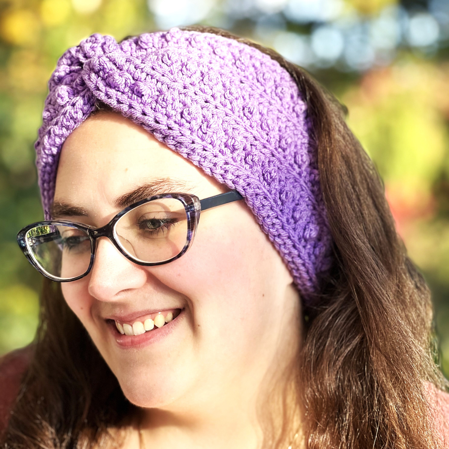 Amethyst Adult Picot Ear Warmer