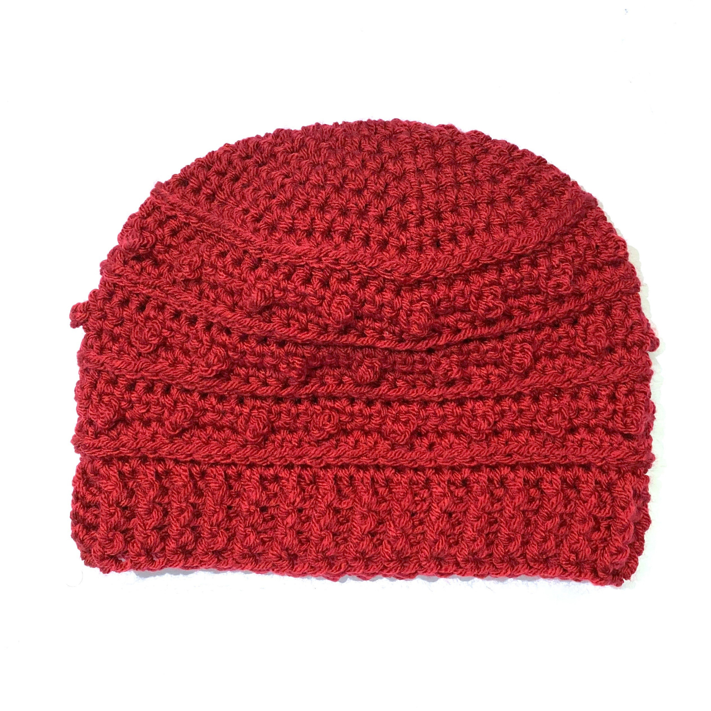 Cranberry Adult Picot Beanie