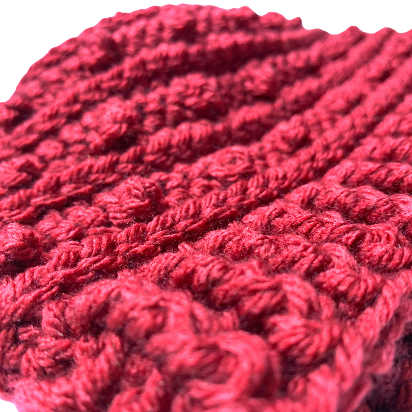 Cranberry Adult Picot Beanie
