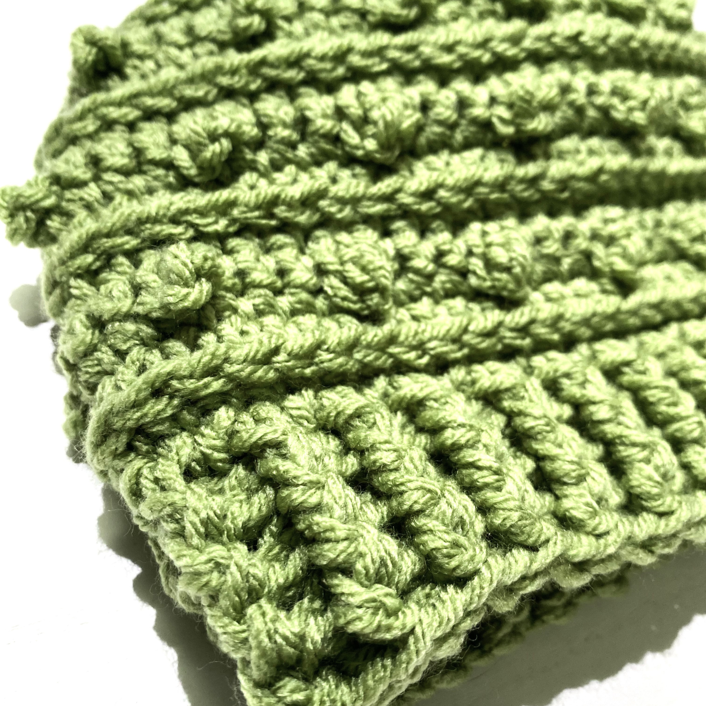 Light Sage Adult Picot Beanie