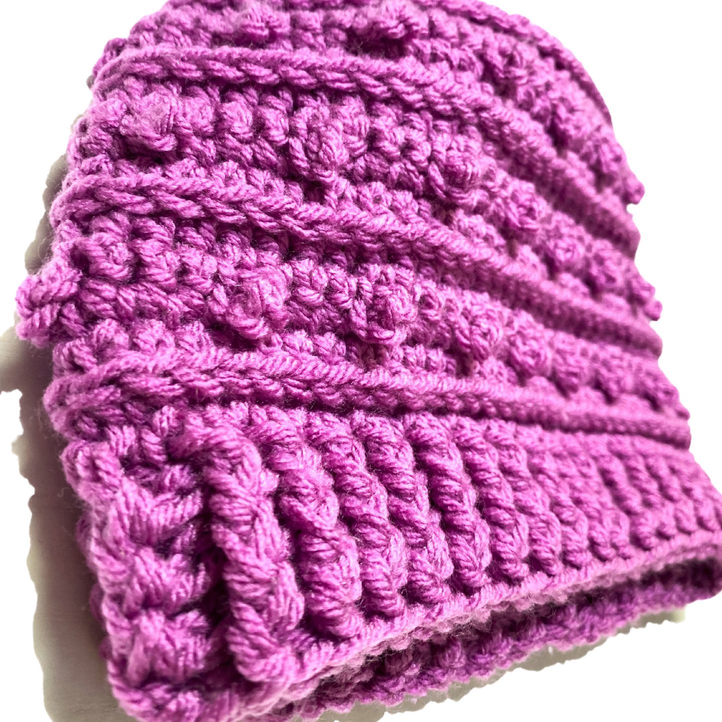 Hot Orchid Adult Picot Beanie