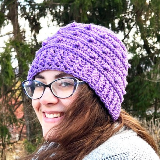 Amethyst Adult Picot Beanie